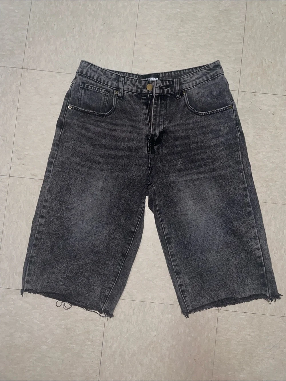 Black Denim Jorts